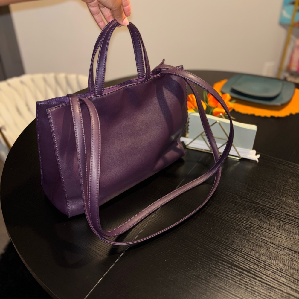 Telfar Medium Eggplant Shopping Bag - Picture 2 of 6